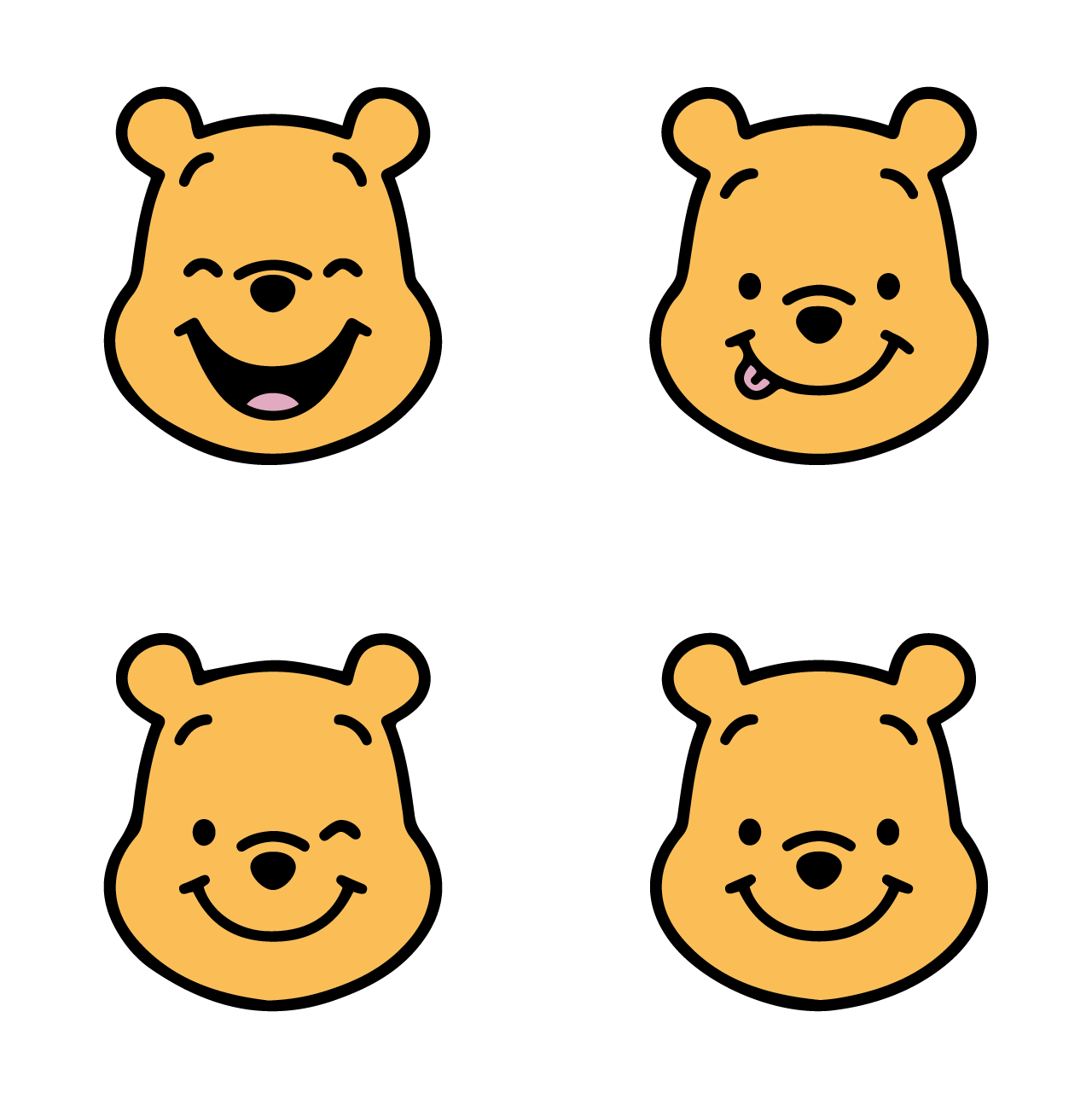 Winnie the Pooh Face SVG Free Collection – SVGOO